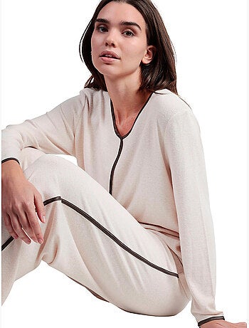ADMAS CLASSIC Pijama Manga Larga Pico Elegant At Home para Mujer