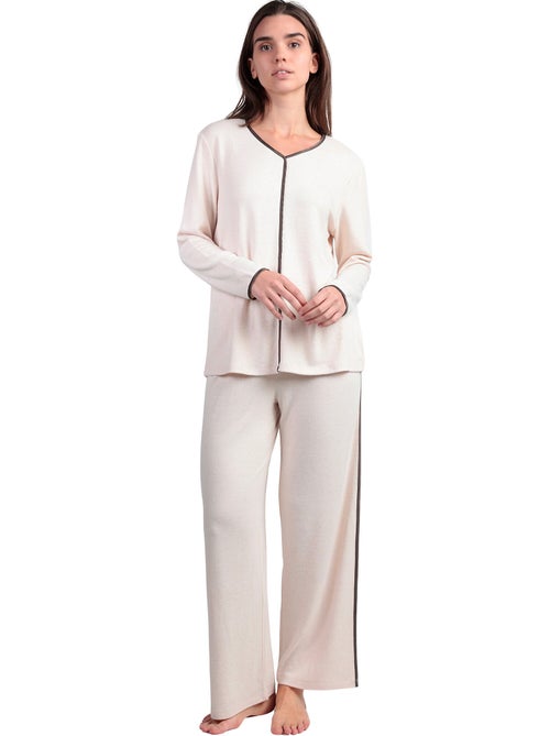 ADMAS CLASSIC Pijama Manga Larga Pico Elegant At Home para Mujer - Kiabi ADMAS CLASSIC Pijama Manga Larga Pico Elegant At Home para Mujer - Kiabi