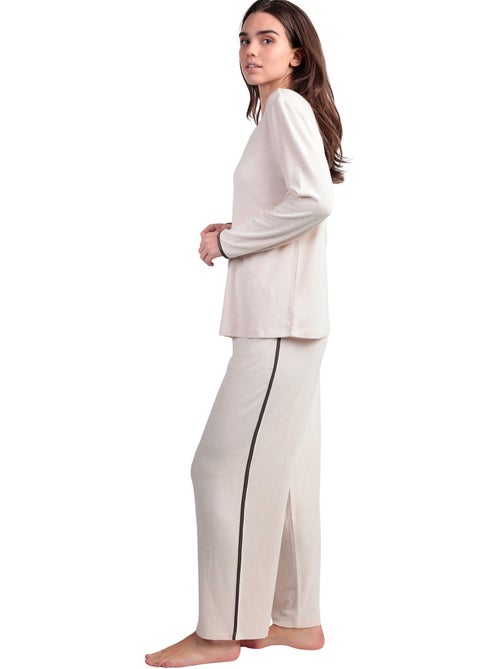 ADMAS CLASSIC Pijama Manga Larga Pico Elegant At Home para Mujer - Kiabi ADMAS CLASSIC Pijama Manga Larga Pico Elegant At Home para Mujer - Kiabi