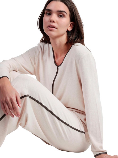 ADMAS CLASSIC Pijama Manga Larga Pico Elegant At Home para Mujer - Kiabi ADMAS CLASSIC Pijama Manga Larga Pico Elegant At Home para Mujer - Kiabi