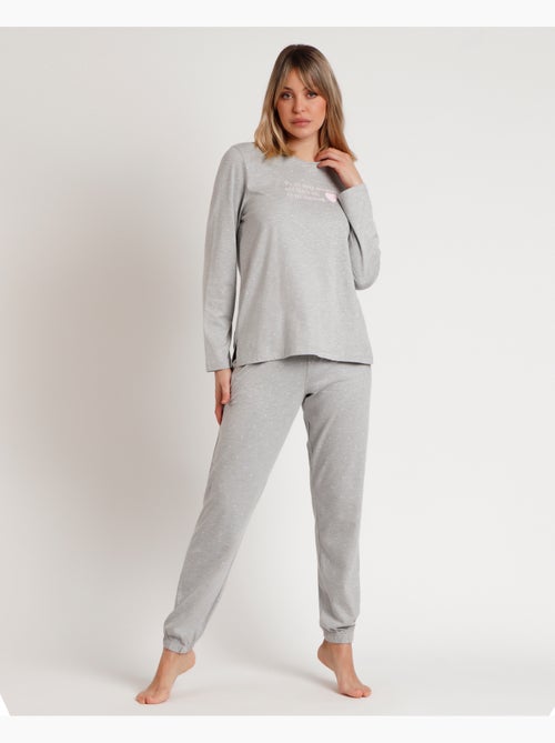 ADMAS CLASSIC Pijama Manga Larga Pink Hearts para Mujer - Kiabi ADMAS CLASSIC Pijama Manga Larga Pink Hearts para Mujer - Kiabi