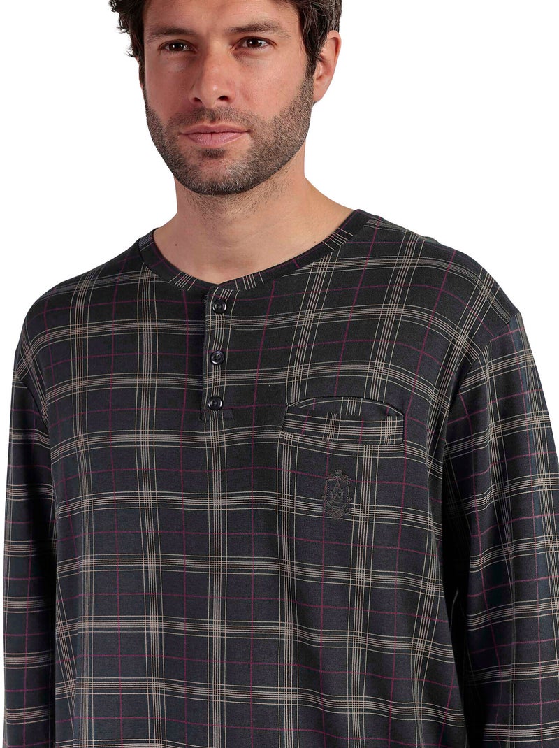 ADMAS CLASSIC Pijama Manga Larga Tapeta Cinnamon para Hombre Gris - Kiabi
