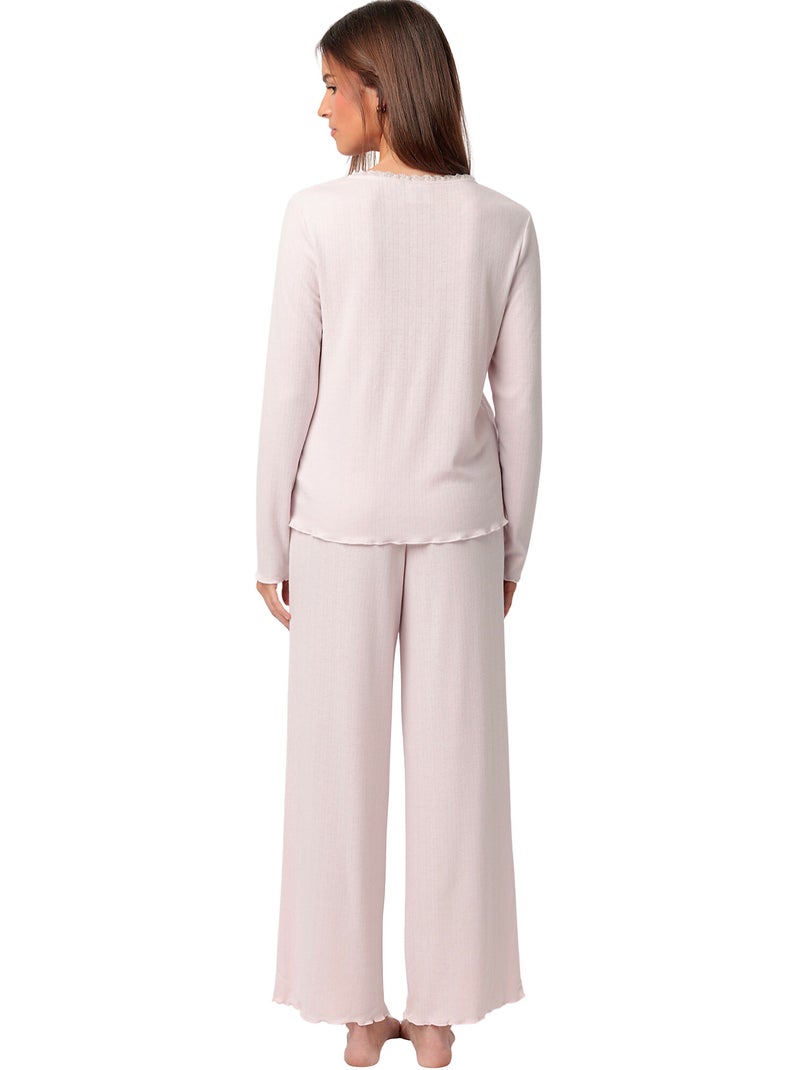 ADMAS CLASSIC Pijama Manga Larga Tapeta Romantic para Mujer Rosa - Kiabi