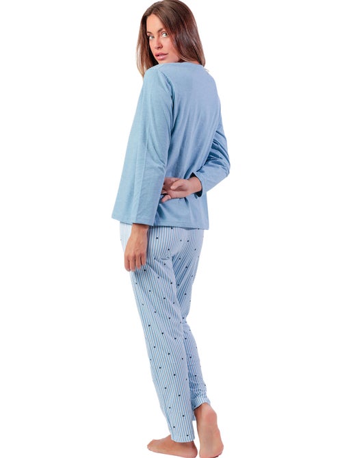 ADMAS CLASSIC Pijama Manga Larga Tapeta Stripes And Stars para Mujer - Kiabi ADMAS CLASSIC Pijama Manga Larga Tapeta Stripes And Stars para Mujer - Kiabi