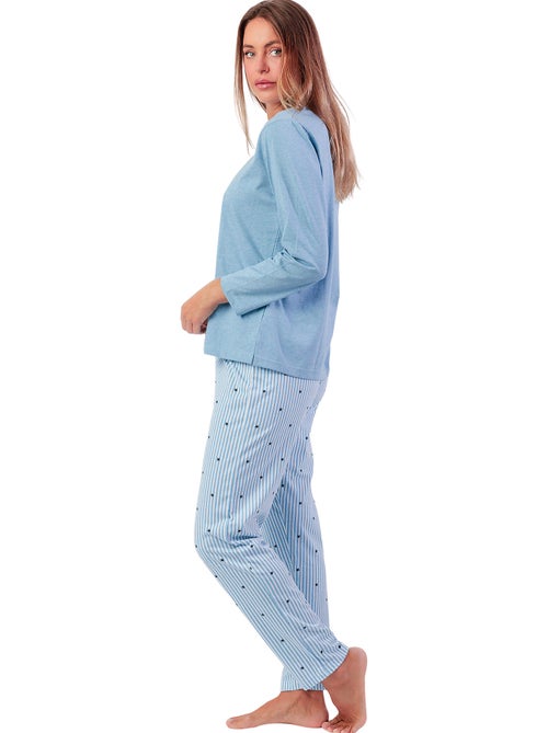 ADMAS CLASSIC Pijama Manga Larga Tapeta Stripes And Stars para Mujer - Kiabi ADMAS CLASSIC Pijama Manga Larga Tapeta Stripes And Stars para Mujer - Kiabi