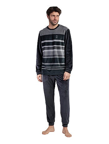 ADMAS CLASSIC Pijama Manga Larga Terciopelo Velvet Stripe Hype para Hombre