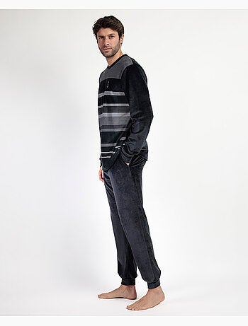 ADMAS CLASSIC Pijama Manga Larga Terciopelo Velvet Stripe Hype para Hombre