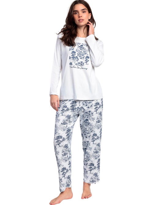 ADMAS CLASSIC Pijama Manga Larga Toile De Jouy para Mujer - Kiabi ADMAS CLASSIC Pijama Manga Larga Toile De Jouy para Mujer - Kiabi