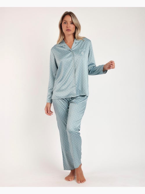 ADMAS CLASSIC Pijama Novia Abierto Manga Larga Dots Lace para Mujer - Kiabi ADMAS CLASSIC Pijama Novia Abierto Manga Larga Dots Lace para Mujer - Kiabi