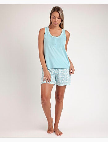 ADMAS CLASSIC Pijama Sin Mangas Spring Leaves para Mujer
