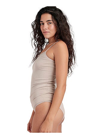 ADMAS Conjunto Camiseta Interior Canalé y Braga para Mujer