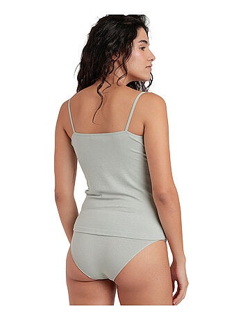 ADMAS Conjunto Camiseta Interior Canalé y Braga para Mujer