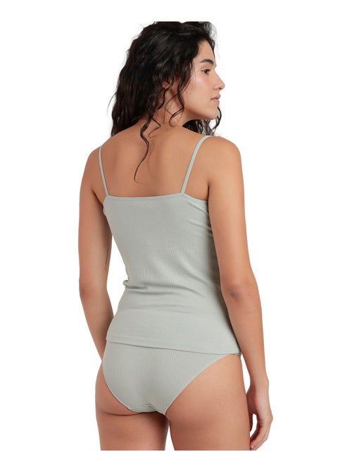 ADMAS Conjunto Camiseta Interior Canalé y Braga para Mujer - Kiabi