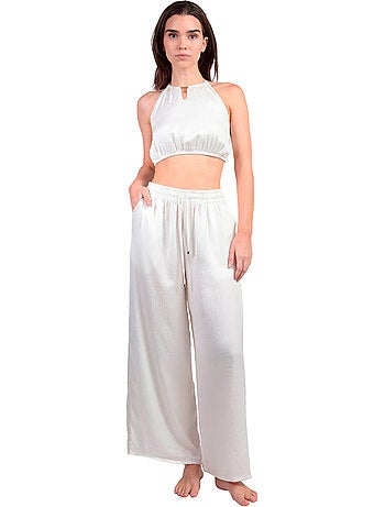 ADMAS Conjunto Top + Pantalón Satinee Beach para Mujer