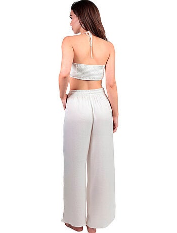 ADMAS Conjunto Top + Pantalón Satinee Beach para Mujer