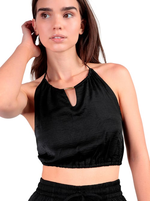 ADMAS Conjunto Top + Pantalón Satinee Beach para Mujer - Kiabi ADMAS Conjunto Top + Pantalón Satinee Beach para Mujer - Kiabi