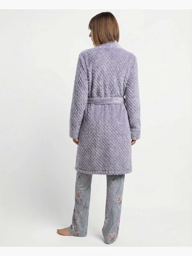 ADMAS GARDEN Bata Calentita Manga Larga Night Garden para Mujer Malva lila - Kiabi
