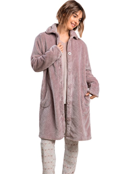 ADMAS GARDEN Bata Calentita Manga Larga Night Garden para Mujer - Kiabi ADMAS GARDEN Bata Calentita Manga Larga Night Garden para Mujer - Kiabi