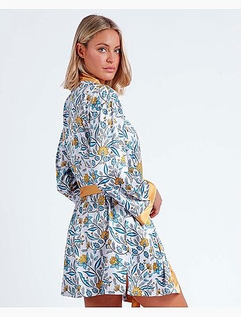 ADMAS GARDEN Bata Manga Larga Bright Jardin para Mujer