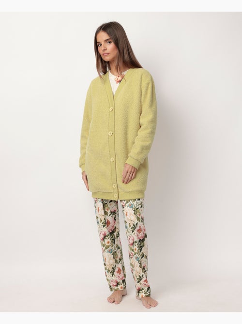 ADMAS GARDEN Bata Manga Larga Calentita Cretona para Mujer - Kiabi ADMAS GARDEN Bata Manga Larga Calentita Cretona para Mujer - Kiabi