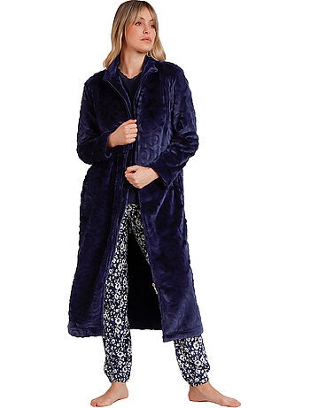 ADMAS GARDEN Bata Manga Larga Calentita Rosas Jacquard para Mujer