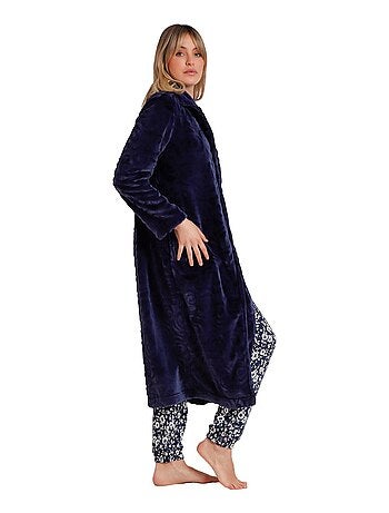 ADMAS GARDEN Bata Manga Larga Calentita Rosas Jacquard para Mujer