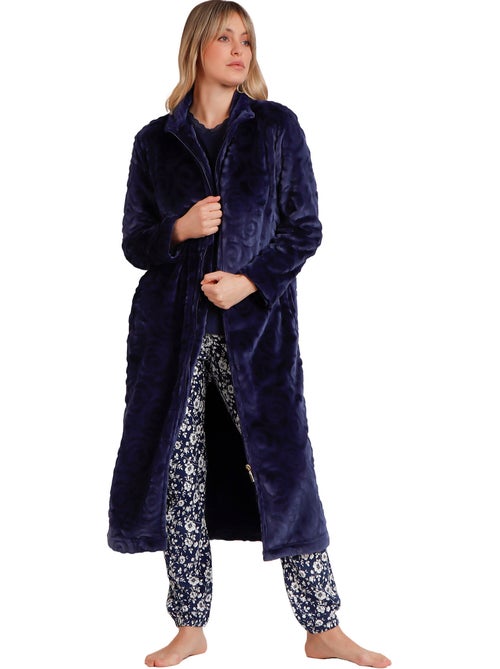 ADMAS GARDEN Bata Manga Larga Calentita Rosas Jacquard para Mujer - Kiabi ADMAS GARDEN Bata Manga Larga Calentita Rosas Jacquard para Mujer - Kiabi