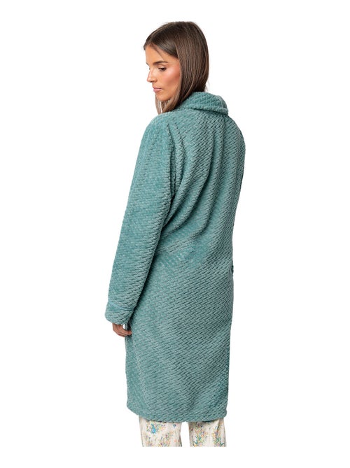 ADMAS GARDEN Bata Manga Larga Calentita Soft Peacock para Mujer - Kiabi ADMAS GARDEN Bata Manga Larga Calentita Soft Peacock para Mujer - Kiabi