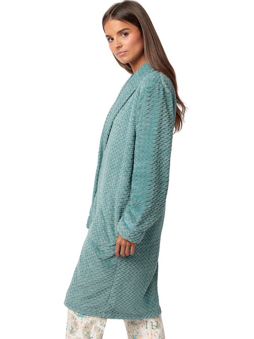 ADMAS GARDEN Bata Manga Larga Calentita Soft Peacock para Mujer - Kiabi ADMAS GARDEN Bata Manga Larga Calentita Soft Peacock para Mujer - Kiabi