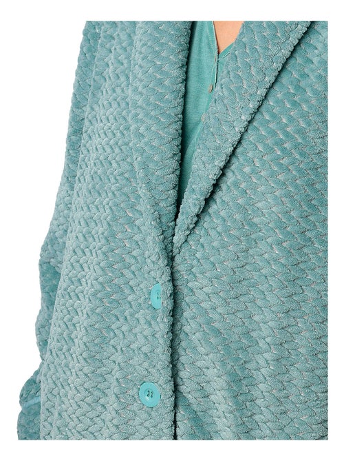ADMAS GARDEN Bata Manga Larga Calentita Soft Peacock para Mujer - Kiabi ADMAS GARDEN Bata Manga Larga Calentita Soft Peacock para Mujer - Kiabi