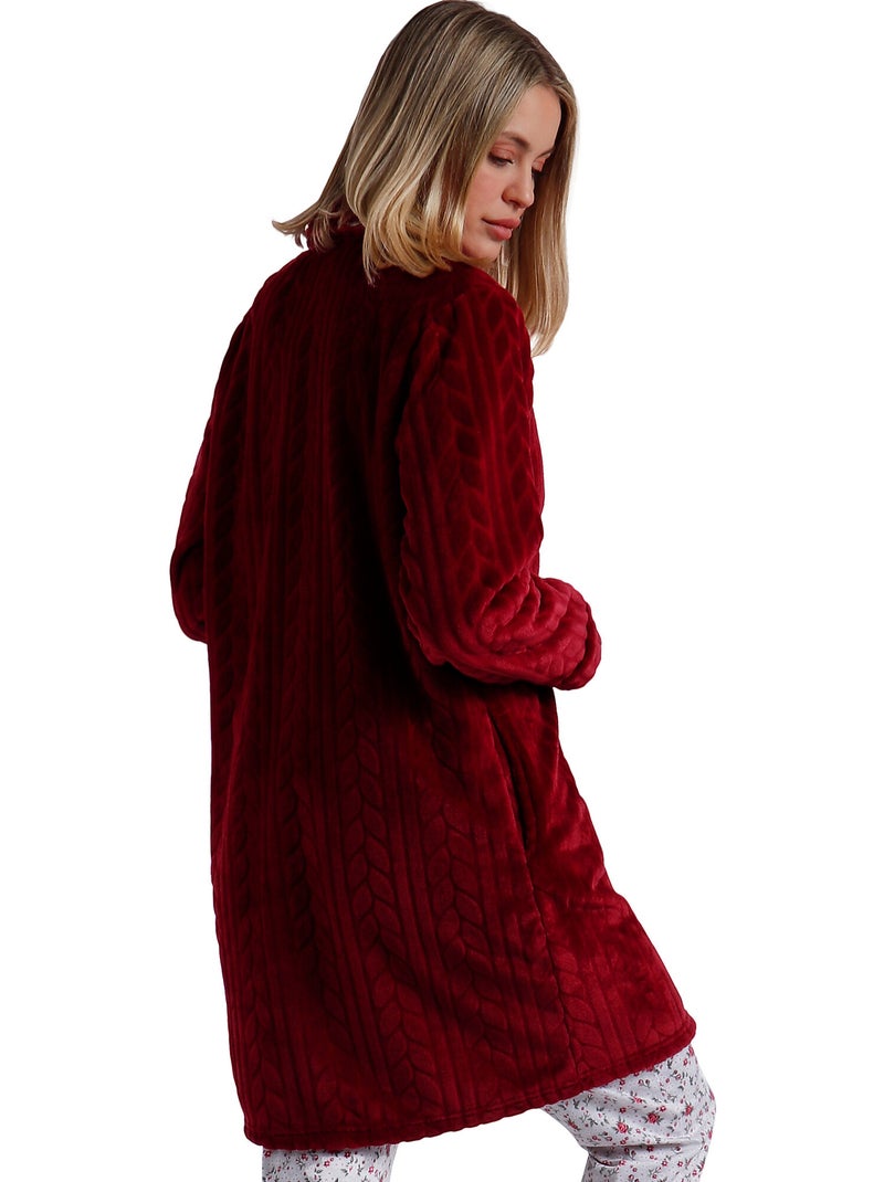 ADMAS GARDEN Bata Manga Larga Calentita Thank You para Mujer Rojo - Kiabi