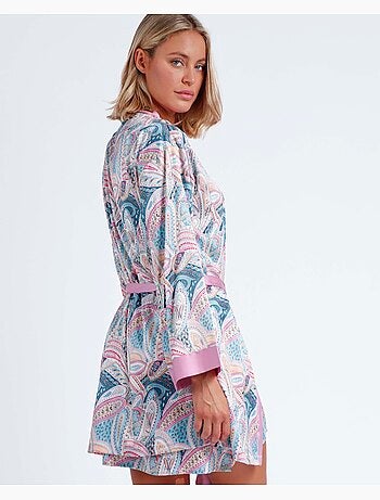 ADMAS GARDEN Bata Manga Larga Summer Cachemire para Mujer