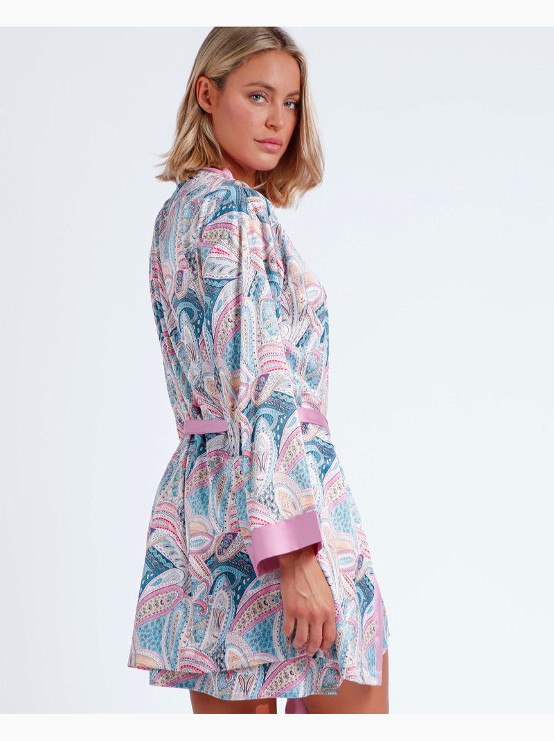 ADMAS GARDEN Bata Manga Larga Summer Cachemire para Mujer Azul - Kiabi