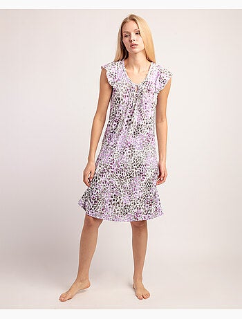 ADMAS GARDEN Camisola Manga Caída Animal Print Pink para Mujer