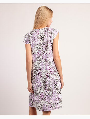 ADMAS GARDEN Camisola Manga Caída Animal Print Pink para Mujer