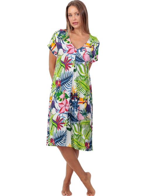 ADMAS GARDEN Camisola Manga Caída Exotic Parrot para Mujer - Kiabi