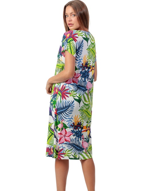 ADMAS GARDEN Camisola Manga Caída Exotic Parrot para Mujer - Kiabi