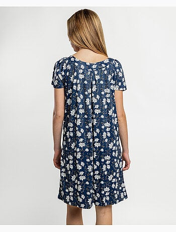 ADMAS GARDEN Camisola Manga Caída Navy Flowers para Mujer