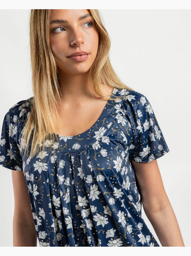 ADMAS GARDEN Camisola Manga Caída Navy Flowers para Mujer Azul marino - Kiabi