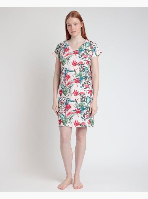 ADMAS GARDEN Camisola Manga Caída Tropical Spirit para Mujer - Kiabi ADMAS GARDEN Camisola Manga Caída Tropical Spirit para Mujer - Kiabi