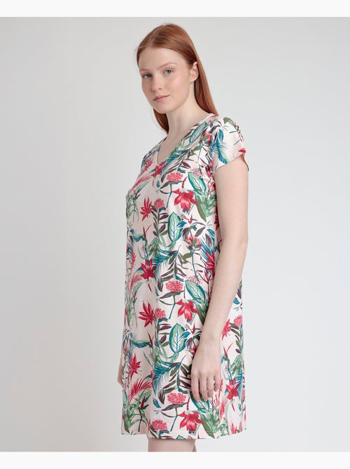 ADMAS GARDEN Camisola Manga Caída Tropical Spirit para Mujer - Kiabi ADMAS GARDEN Camisola Manga Caída Tropical Spirit para Mujer - Kiabi