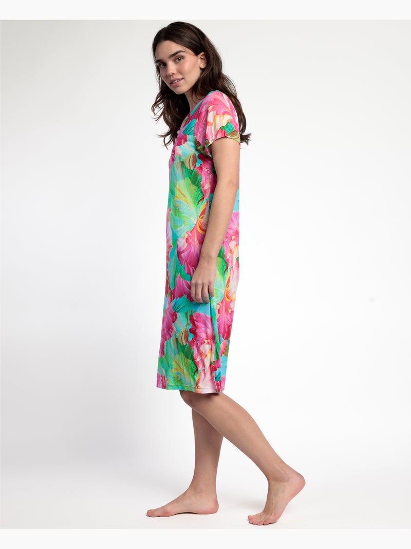 ADMAS GARDEN Camisola Manga Corta Bright Flowers para Mujer Rosa fucsia - Kiabi