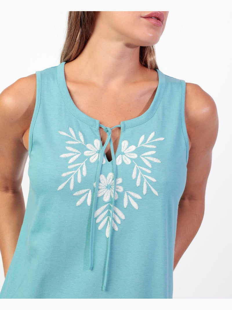ADMAS GARDEN Camisola Sin mangas Mint Garden para Mujer Azul agua - Kiabi