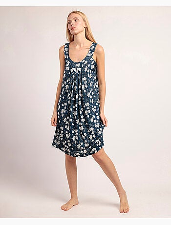 ADMAS GARDEN Camisola Sin mangas Navy Flowers para Mujer