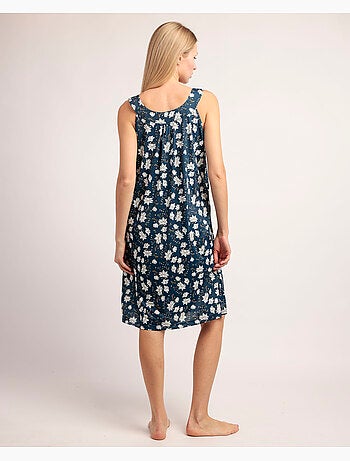 ADMAS GARDEN Camisola Sin mangas Navy Flowers para Mujer