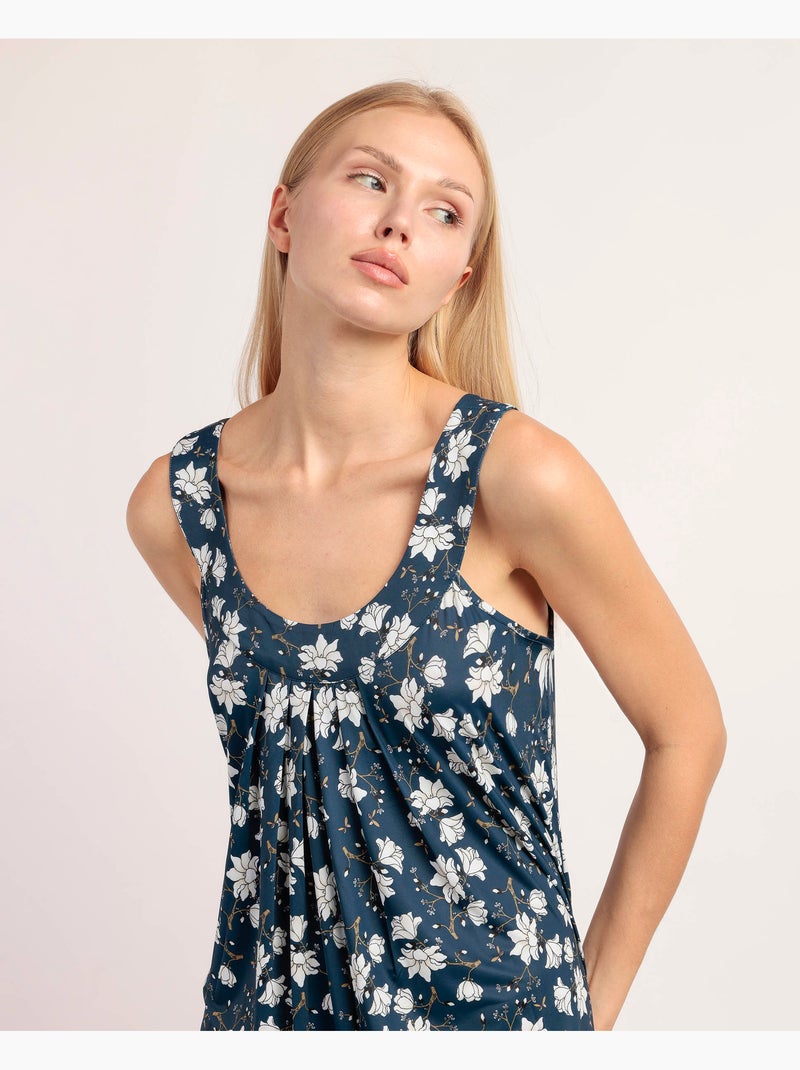 ADMAS GARDEN Camisola Sin mangas Navy Flowers para Mujer Azul marino - Kiabi