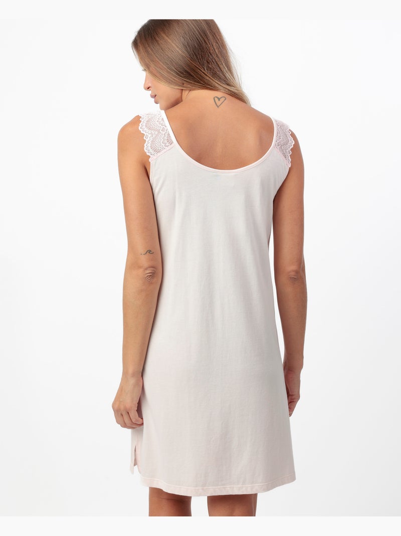 ADMAS GARDEN Camisola Tirantes Lace Square Garden para Mujer Rosa claro - Kiabi