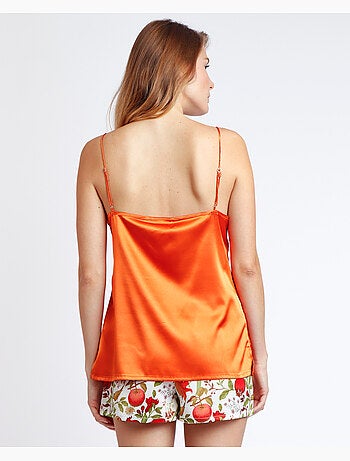 ADMAS GARDEN Pijama Abierto de Tirantes Passion Fruits para Mujer