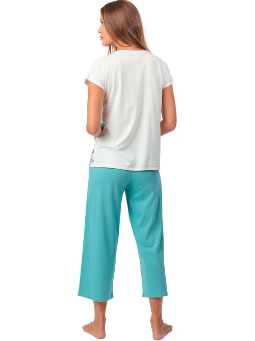ADMAS GARDEN Pijama Manga Caída Mint Garden para Mujer - Kiabi