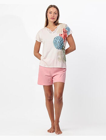 ADMAS GARDEN Pijama Manga Caída Square Garden para Mujer